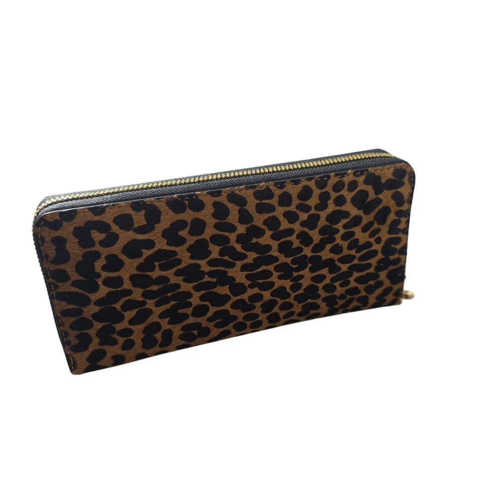Michael Kors Jet Set Travel LG TRVL Continental Leather Wallet Leopard Print - Picture 3 of 10